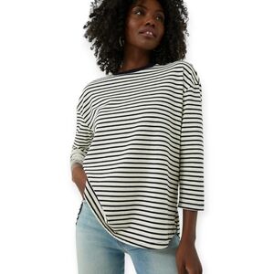 Pomander Place Striped Knit Popover Top Blouse size Med